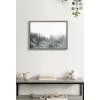 image:imageKate and Laurel Blake Lush Green Forest on a Foggy Day Framed Printed Glass Wall Art by The Creative Bunch Studio 18 x 24 Natural Decorative Forest Landscape Art Print for WallGray