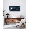 image:imageKate and Laurel Blue and White Iceberg Pattern in Greenland Framed Canvas Wall Art by Michael Schauer 40 x 18 Sylvie Black Coastal Nature Abstract Art for Wall Decor Living Room Bedroom