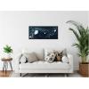image:imageKate and Laurel Blue and White Iceberg Pattern in Greenland Framed Canvas Wall Art by Michael Schauer 40 x 18 Sylvie Black Coastal Nature Abstract Art for Wall Decor Living Room Bedroom