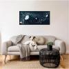 image:imageKate and Laurel Blue and White Iceberg Pattern in Greenland Framed Canvas Wall Art by Michael Schauer 40 x 18 Sylvie Black Coastal Nature Abstract Art for Wall Decor Living Room Bedroom