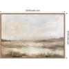 image:imageKate and Laurel Framed Canvas Wall Art Print Neutral Abstract Landscape by The Creative Bunch Studio 33 x 23 Sylvie Beaded Rustic Natural Frame Modern Contemporary Landscape Art for Wall Decor33L x 23W