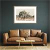 image:imageKate and Laurel Framed Wall Art Print Joshua Tree No 1 by Alicia Bock 26 x 19 Woodgrain Stripe Chocolate Frame Rustic Farmhouse Landscape Art for Wall DecorWoodgrain Stripe Mocha