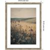image:imageKate and Laurel Framed Wall Art Print Landscape Wild Flower by Melloi Art Prints 20 x 26 Mila Dark Silver Frame Rustic Farmhouse Landscape Art for Wall Decor26L x 20W