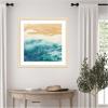 image:imageKate and Laurel Framed Wall Art Print On Warm Sand by Janet Meinke Lau 26 x 26 Woodgrain Stripe Blonde Frame Coastal Landscapes Beach Nature Art for Wall Decor26L x 26W