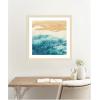 image:imageKate and Laurel Framed Wall Art Print On Warm Sand by Janet Meinke Lau 26 x 26 Woodgrain Stripe Blonde Frame Coastal Landscapes Beach Nature Art for Wall Decor26L x 26W