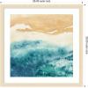 image:imageKate and Laurel Framed Wall Art Print On Warm Sand by Janet Meinke Lau 26 x 26 Woodgrain Stripe Blonde Frame Coastal Landscapes Beach Nature Art for Wall Decor26L x 26W