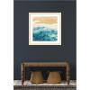image:imageKate and Laurel Framed Wall Art Print On Warm Sand by Janet Meinke Lau 26 x 26 Woodgrain Stripe Blonde Frame Coastal Landscapes Beach Nature Art for Wall Decor26L x 26W