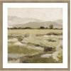 image:imageKate and Laurel Framed Wall Art Print Petit Views No 8 by Mackenzie Nelson 26 x 26 Woodgrain Stripe Mocha Frame Rustic Farmhouse Landscape Art for Wall DecorWoodgrain Stripe Mocha