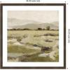image:imageKate and Laurel Framed Wall Art Print Petit Views No 8 by Mackenzie Nelson 26 x 26 Woodgrain Stripe Mocha Frame Rustic Farmhouse Landscape Art for Wall DecorWoodgrain Stripe Chocolate