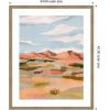 image:imageKate and Laurel Framed Wall Art Print Southwestern Dreams l by Nikita Jariwala 22 x 26 Woodgrain Stripe Mocha Frame Casual Transitional Landscapes Nature Art for Wall Decor42L x 34W