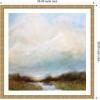 image:imageKate and Laurel Framed Wall Art Print Tranquility by Mary Sparrow 26 x 26 Florence Medium Brown Frame Modern Contemporary Landscape Art for Wall DecorMila Dark Gold
