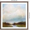 image:imageKate and Laurel Framed Wall Art Print Tranquility by Mary Sparrow 26 x 26 Florence Medium Brown Frame Modern Contemporary Landscape Art for Wall DecorFlorence Medium Brown