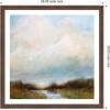 image:imageKate and Laurel Framed Wall Art Print Tranquility by Mary Sparrow 26 x 26 Florence Medium Brown Frame Modern Contemporary Landscape Art for Wall DecorFlorence Medium Brown
