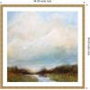 image:imageKate and Laurel Framed Wall Art Print Tranquility by Mary Sparrow 26 x 26 Florence Medium Brown Frame Modern Contemporary Landscape Art for Wall DecorMila Dark Gold