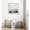 image:imageKate and Laurel Framed Wall Art Print Tranquility by Mary Sparrow 26 x 26 Florence Medium Brown Frame Modern Contemporary Landscape Art for Wall DecorMila Dark Gold