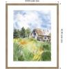 image:imageKate and Laurel Framed Wall Art Print Vermont Barn in Summer by Patricia Shaw 22 x 26 Woodgrain Stripe Mocha Frame Rustic Farmhouse Landscapes Americana Art for Wall Decor42L x 34W