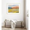 image:imageKate and Laurel Framed Wall Art Print Vibrant Rhythm by Nikita Jariwala 26 x 22 Woodgrain Stripe Blonde Frame Bohemian Boho Landscapes Nature Art for Wall Decor42L x 34W