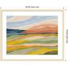 image:imageKate and Laurel Framed Wall Art Print Vibrant Rhythm by Nikita Jariwala 26 x 22 Woodgrain Stripe Blonde Frame Bohemian Boho Landscapes Nature Art for Wall Decor42L x 34W