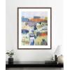 image:imageKate and Laurel Framed Wall Art Print Worlds View by Guilana Lazzerini 22 x 26 Florence Medium Brown Frame Rustic Farmhouse Landscapes Art for Wall Decor42L x 34W