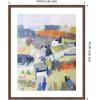 image:imageKate and Laurel Framed Wall Art Print Worlds View by Guilana Lazzerini 22 x 26 Florence Medium Brown Frame Rustic Farmhouse Landscapes Art for Wall Decor42L x 34W