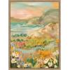 image:imageKate and Laurel Landscape 4 Framed Canvas Wall Art by Annie Quigley 18 x 24 Sylvie Beaded Rustic Natural Coastal Landscapes Nature Art for Wall Decor Living Room Bedroom
