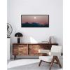 image:imageKate and Laurel Panoramic Pastel Moonrise over Icelandic Mountains Panel Framed Canvas Wall Art by Michael Schauer 40 x 18 Sylvie Black Farmhouse Nature Landscapes Art for Wall Decor Living Room
