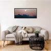 image:imageKate and Laurel Panoramic Pastel Moonrise over Icelandic Mountains Panel Framed Canvas Wall Art by Michael Schauer 40 x 18 Sylvie Black Farmhouse Nature Landscapes Art for Wall Decor Living Room