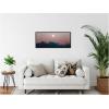 image:imageKate and Laurel Panoramic Pastel Moonrise over Icelandic Mountains Panel Framed Canvas Wall Art by Michael Schauer 40 x 18 Sylvie Black Farmhouse Nature Landscapes Art for Wall Decor Living Room
