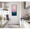 image:imageKate and Laurel Pastel Moonrise over Icelandic Mountains Panel Framed Canvas Wall Art by Michael Schauer 18 x 40 Sylvie Black Modern Landscapes Nature Art for Wall Decor Living Room Bedroom
