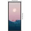 image:imageKate and Laurel Pastel Moonrise over Icelandic Mountains Panel Framed Canvas Wall Art by Michael Schauer 18 x 40 Sylvie Black Modern Landscapes Nature Art for Wall Decor Living Room Bedroom