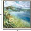 image:imageKate and Laurel Sylvie Emerald Isle Ring of Kerry Framed Canvas Wall Art by Nel Whatmore 30x30 Natural Beach Mountain Landscape Art for Wall Home DecorGold