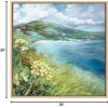 image:imageKate and Laurel Sylvie Emerald Isle Ring of Kerry Framed Canvas Wall Art by Nel Whatmore 30x30 Natural Beach Mountain Landscape Art for Wall Home DecorNatural