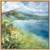 image:imageKate and Laurel Sylvie Emerald Isle Ring of Kerry Framed Canvas Wall Art by Nel Whatmore 30x30 Natural Beach Mountain Landscape Art for Wall Home DecorNatural