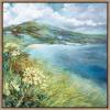 image:imageKate and Laurel Sylvie Emerald Isle Ring of Kerry Framed Canvas Wall Art by Nel Whatmore 30x30 Natural Beach Mountain Landscape Art for Wall Home DecorGold