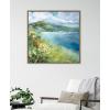 image:imageKate and Laurel Sylvie Emerald Isle Ring of Kerry Framed Canvas Wall Art by Nel Whatmore 30x30 Natural Beach Mountain Landscape Art for Wall Home DecorGold