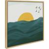 image:imageKate and Laurel Sylvie Horizon Framed Canvas Wall Art by Oris Eddu 22x22 Natural Decorative Sunset Art Print for WallNatural