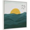 image:imageKate and Laurel Sylvie Horizon Framed Canvas Wall Art by Oris Eddu 22x22 Natural Decorative Sunset Art Print for WallWhite