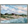image:imageKate and Laurel Sylvie Michigan Sand Dunes Framed Canvas Wall Art by Emily Kenney 23x33 Natural Modern Abstract Beach Sands Art for WallGray