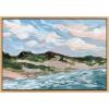 image:imageKate and Laurel Sylvie Michigan Sand Dunes Framed Canvas Wall Art by Emily Kenney 23x33 Natural Modern Abstract Beach Sands Art for WallNatural