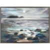 image:imageKate and Laurel Sylvie Moonlight Becomes You Framed Canvas Wall Art by Nel Whatmore 28x38 Gray Scenic Ocean Beach Natural Landscape Art for Wall Home DecorGray