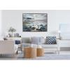 image:imageKate and Laurel Sylvie Moonlight Becomes You Framed Canvas Wall Art by Nel Whatmore 28x38 Gray Scenic Ocean Beach Natural Landscape Art for Wall Home DecorGray