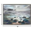 image:imageKate and Laurel Sylvie Moonlight Becomes You Framed Canvas Wall Art by Nel Whatmore 28x38 Gray Scenic Ocean Beach Natural Landscape Art for Wall Home DecorGray