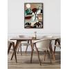 image:imageKate and Laurel Sylvie Warm Offbeat Framed Canvas Wall Art by Inkheart Designs 28x38 Black Modern Abstract Palm Tree Wall Decor