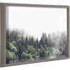 image:imageKate and Laurel Blake Lush Green Forest on a Foggy Day Framed Printed Glass Wall Art by The Creative Bunch Studio 18 x 24 Natural Decorative Forest Landscape Art Print for WallGray