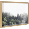 image:imageKate and Laurel Blake Lush Green Forest on a Foggy Day Framed Printed Glass Wall Art by The Creative Bunch Studio 18 x 24 Natural Decorative Forest Landscape Art Print for WallNatural
