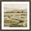 image:imageKate and Laurel Framed Wall Art Print Petit Views No 8 by Mackenzie Nelson 26 x 26 Woodgrain Stripe Mocha Frame Rustic Farmhouse Landscape Art for Wall DecorWoodgrain Stripe Chocolate