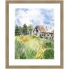 image:imageKate and Laurel Framed Wall Art Print Vermont Barn in Summer by Patricia Shaw 22 x 26 Woodgrain Stripe Mocha Frame Rustic Farmhouse Landscapes Americana Art for Wall Decor26L x 22W