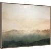 image:imageKate and Laurel Green Mountain Abstract I Horizontal Framed Canvas Wall Art by Amy Lighthall 42 x 32 Sylvie Walnut Modern Landscapes Abstract Art for Wall Decor Living Room Bedroom
