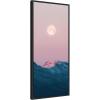 image:imageKate and Laurel Pastel Moonrise over Icelandic Mountains Panel Framed Canvas Wall Art by Michael Schauer 18 x 40 Sylvie Black Modern Landscapes Nature Art for Wall Decor Living Room Bedroom