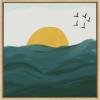 image:imageKate and Laurel Sylvie Horizon Framed Canvas Wall Art by Oris Eddu 22x22 Natural Decorative Sunset Art Print for WallNatural